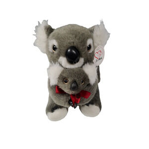 AUSTRALIAN SOUVENIR Ascool OZ Mate Koala With Babies Plush Stuffed Animal 8 Inch